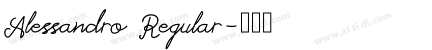 Alessandro Regular字体转换
